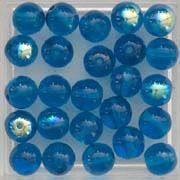 Glasperle blau