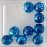 Glasperle blau