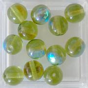 Glasperle Olivgrün