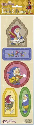 Etiketten und Rahmen Efteling-Gnom