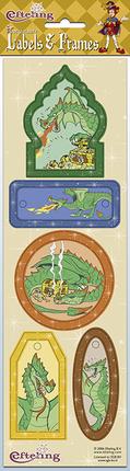 Etiketten und Rahmen Efteling-Drache