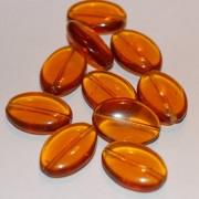 Glasperle Oval Flach 14 x 20 mm