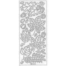 Sticker sheet autumn leaves copper