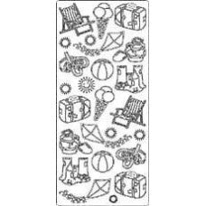 Sticker sheet beach silver