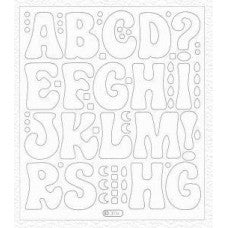 Large transparent alphabet stickers