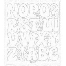 Large transparent alphabet stickers