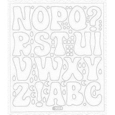 Stickers transparant alfabet groot