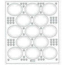 Transparent oval stickers