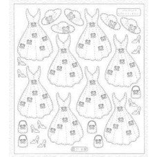 Stickers transparent dress gold