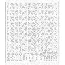 Stickers transparent numbers gold