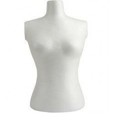 Styrofoam bust of a woman
