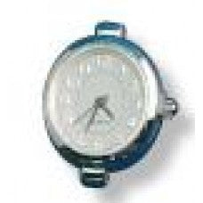 Oval silver-colored watch