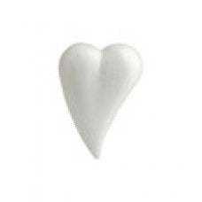 Styrofoam heart drop shape half small