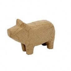 Kleines Pappmaché-Schwein