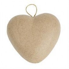 Heart pendant 8 cm paper mache