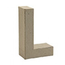Buchstabe L aus Pappmaché