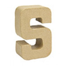 Buchstabe S aus Pappmaché