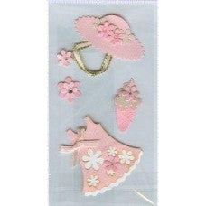 Embellishment roze jurkje met hoed