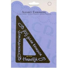 Alphabet embossing We are getting married .