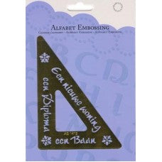 Alphabet embossing A new home.