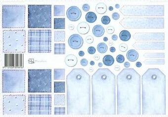 Marjoleine Knöpfe blau Schneidebogen