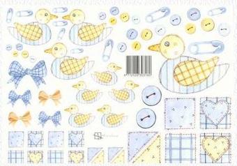 Marjoleine ducks blue cutting sheet