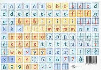 Marjoleine alphabet cutting sheet blue-yellow