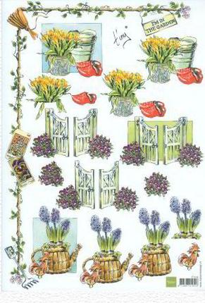Garden teapot cutting sheet