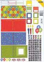 Cut sheet CardScrap mini book party Avec