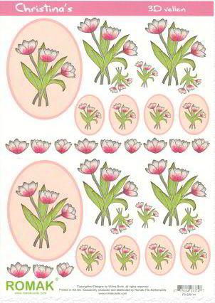 Cutting sheet Christinas tulip Romak