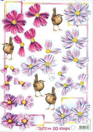 Cutting sheet flower and bird Tiny