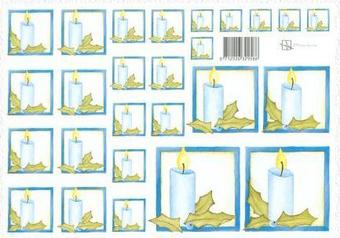 Marjoleine light blue candle cutting sheet