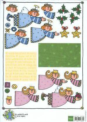 Corries Christmas Angel cutting sheet