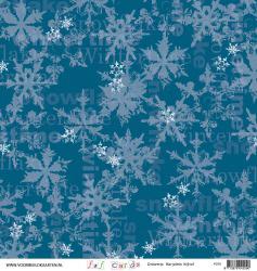 Scrapbook sheet ice flowers with stars