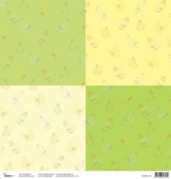 Scrapbooking sheet yellow, green blocks