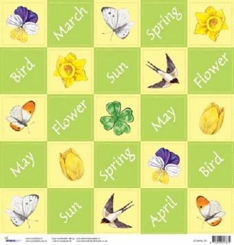 Scrapbooking sheet violets