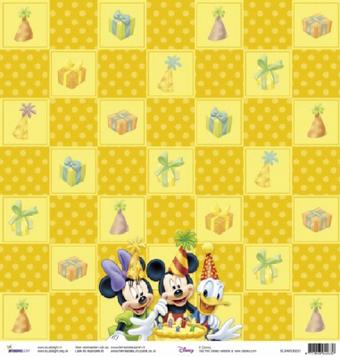 Scrap sheet Mickey, Minnie and Goofy