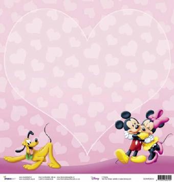 Mickey, Minnie and Pluto party scrapbook sheet