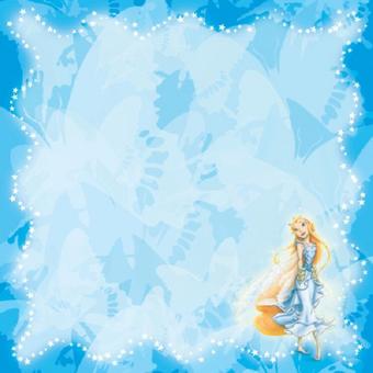 Scrapbooking sheet Fairytale green