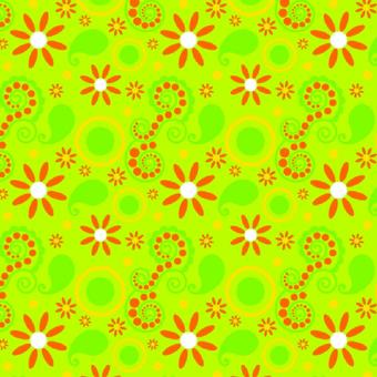 Scrapbooking Blumen grün mit orange