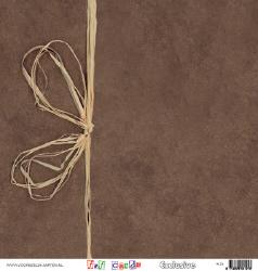 Scrapbooking sheet raffia ribbon brown