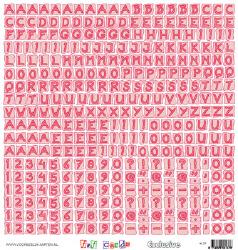 Scrapvel letters roze