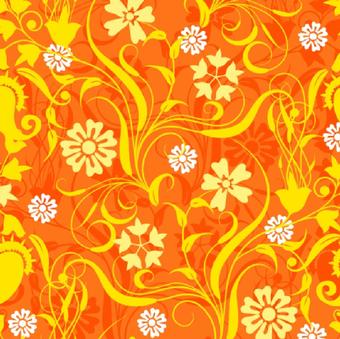 Scrapbooking sheet flowers orange