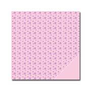 Scrapbook sheet with pink flowers
