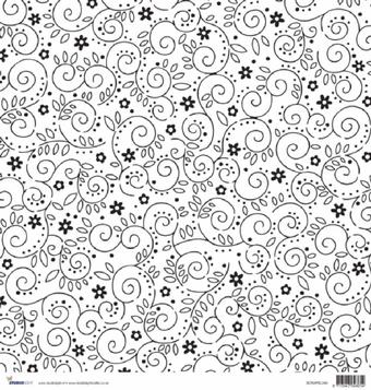 Scrapbook white-black doodles