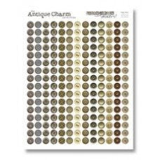 Antique charm sticker buttons
