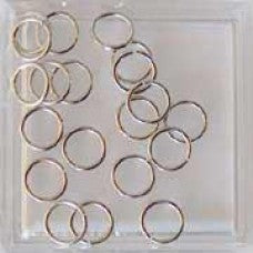 Ringen 8mm single split zilverkleurig