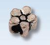 Metallperle Blume flach