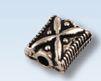 Metallperle Rechteck Fantasie