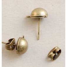 Ohrstecker Kugel Altsilber